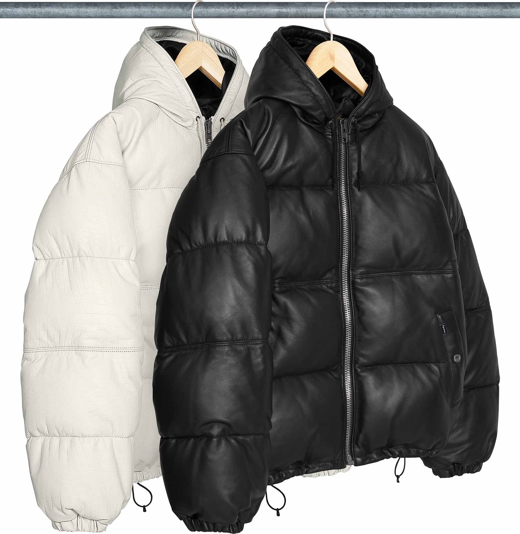 Supreme®/Schott® Leather Down Hooded Puffer Jacket